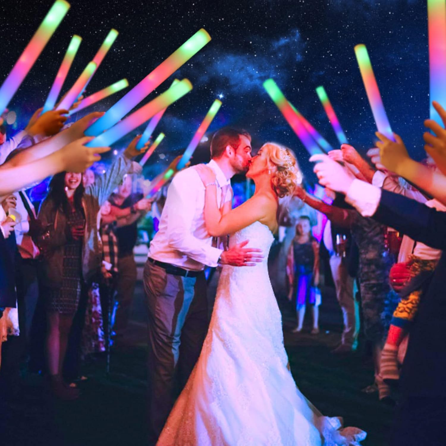 44 PCS Foam Glow Sticks with 3 Modes