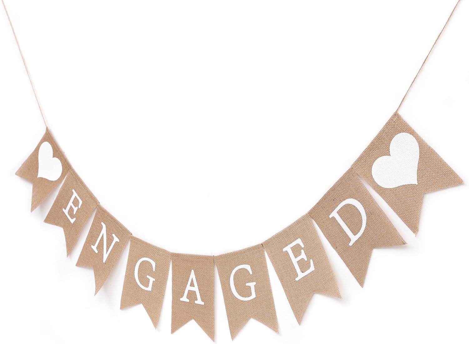 Rustic Engagement Burlap Banner for Bridal Shower