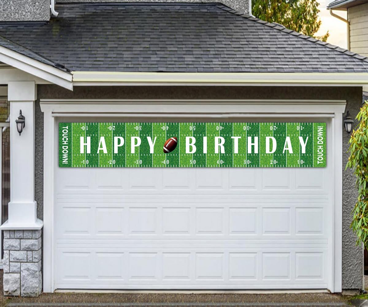 Large Football Birthday Yard Sign Banner 98x16ft