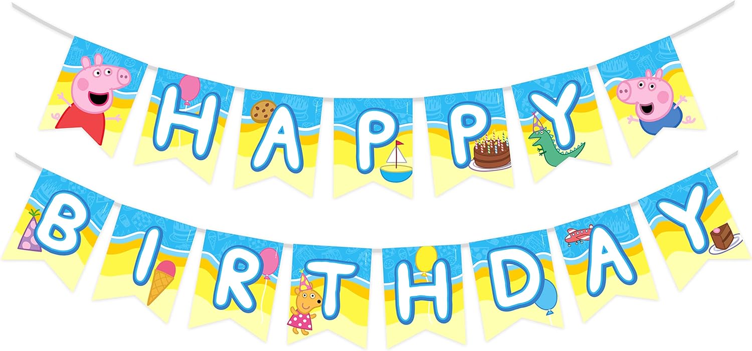Treasures Gifted Peppa Pig Birthday Banner