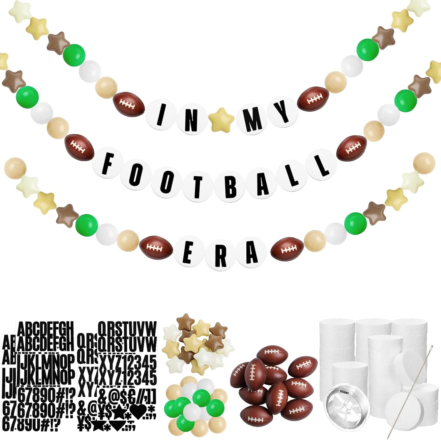 98 Pcs Football Themed Birthday Banner DIY Kit