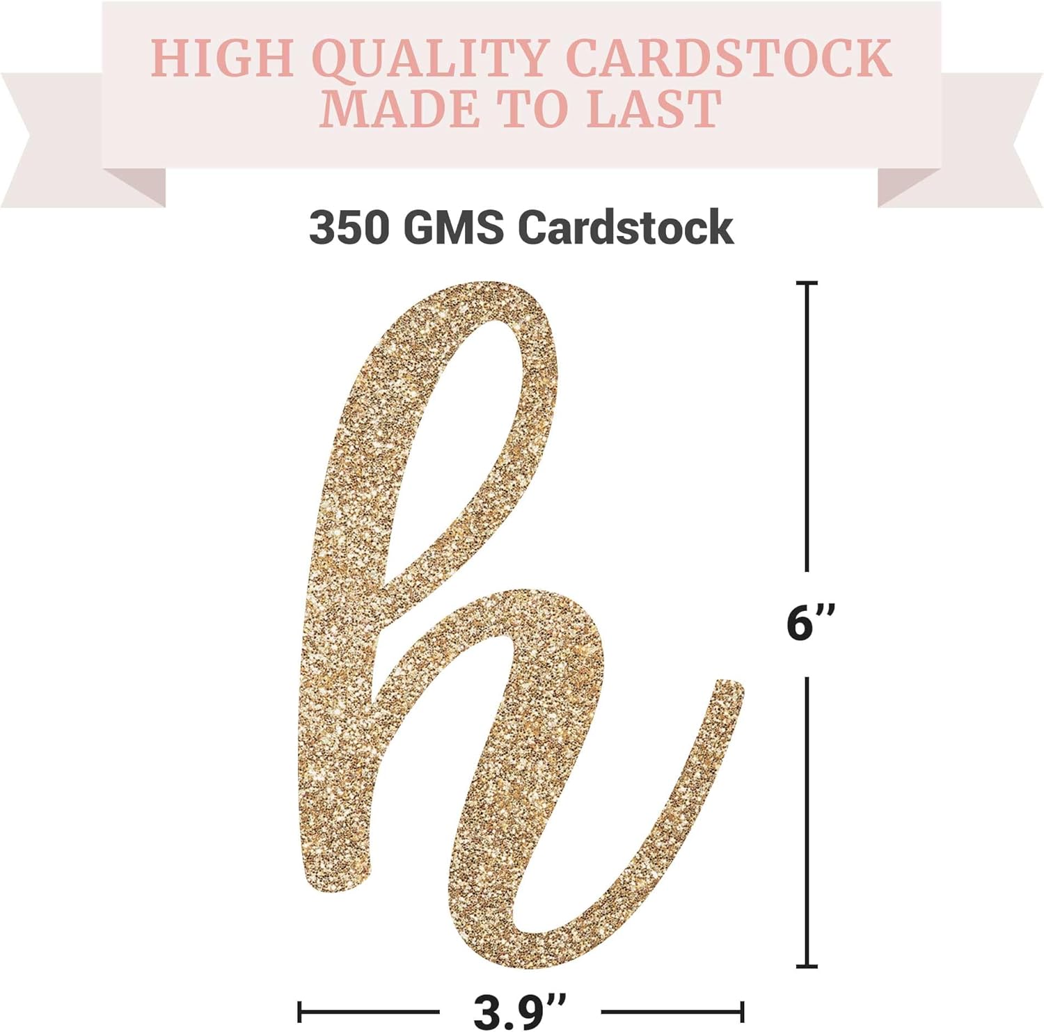 Pre-Strung Gold Glitter Bachelorette Party Banner - No DIY