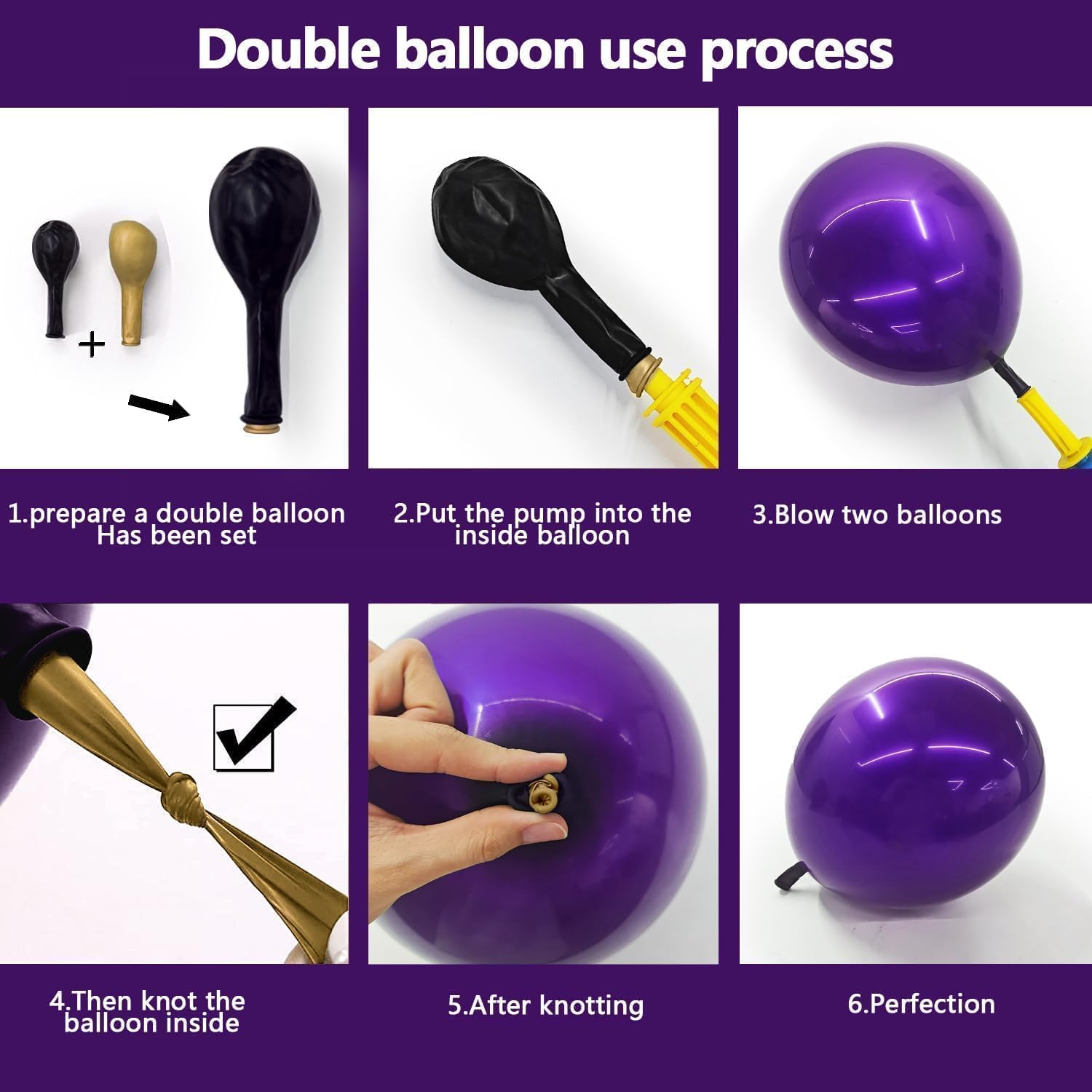 Purple and Black Balloons Garland Arch Halloween Party Decoration Kit