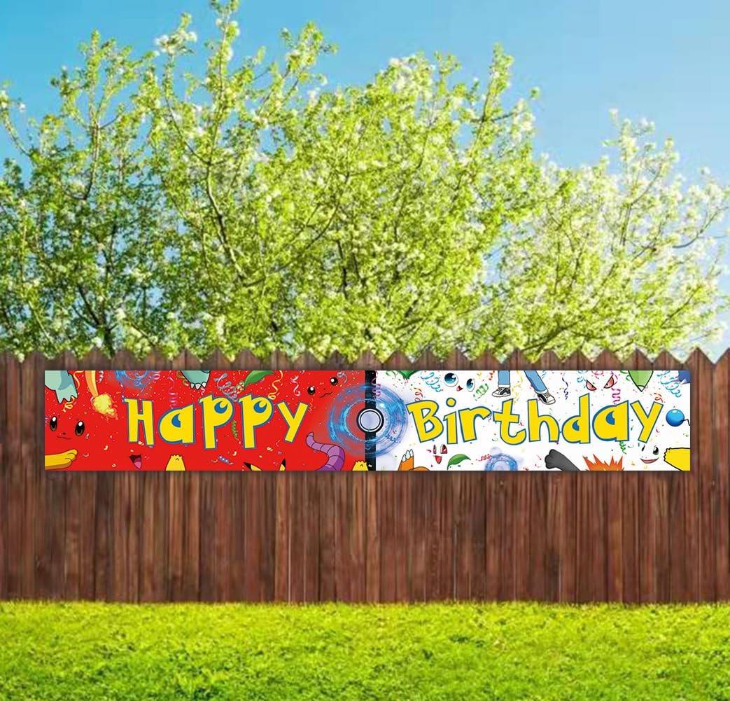 Cascbow Large Cartoon Birthday Banner 98x16ft