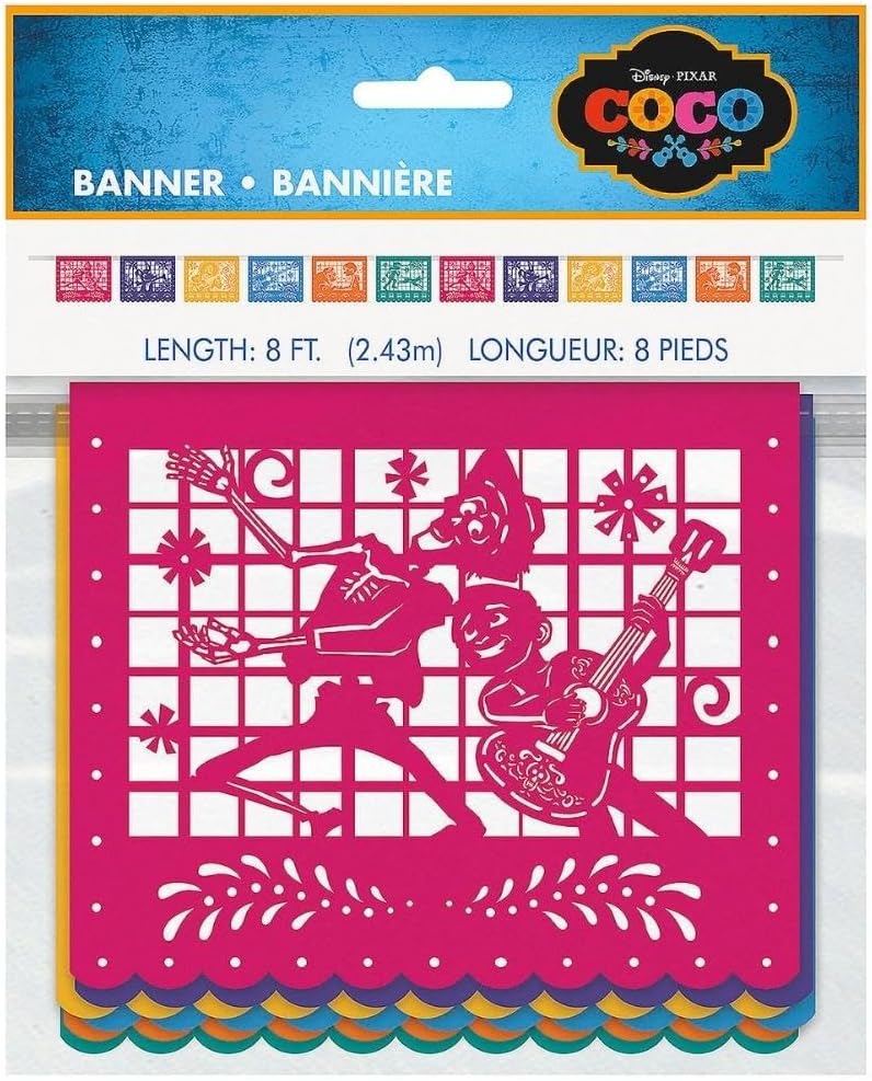 Unique Disney Coco Party Block Banner 8 Ft