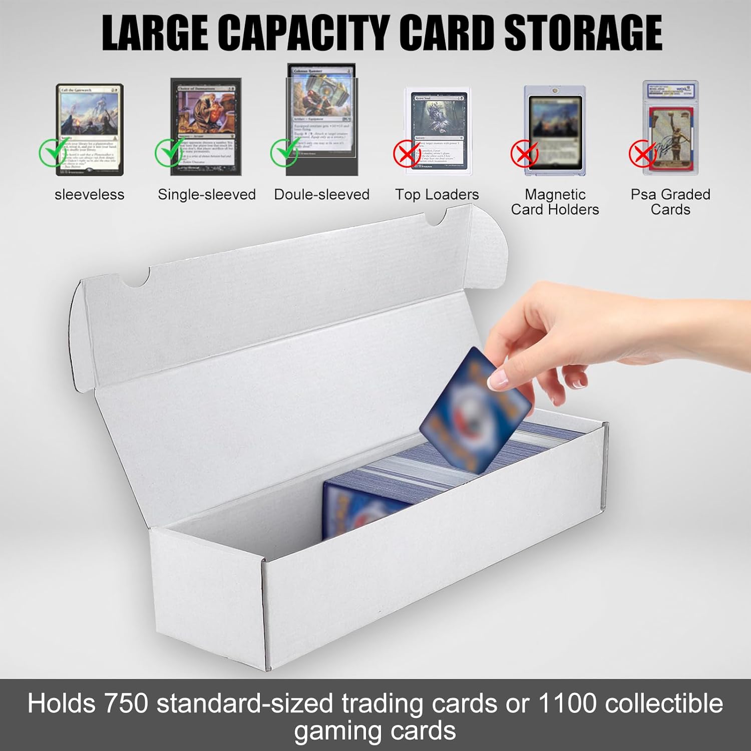 15-Pack Trading Card Storage Box for 11000 Game Cards