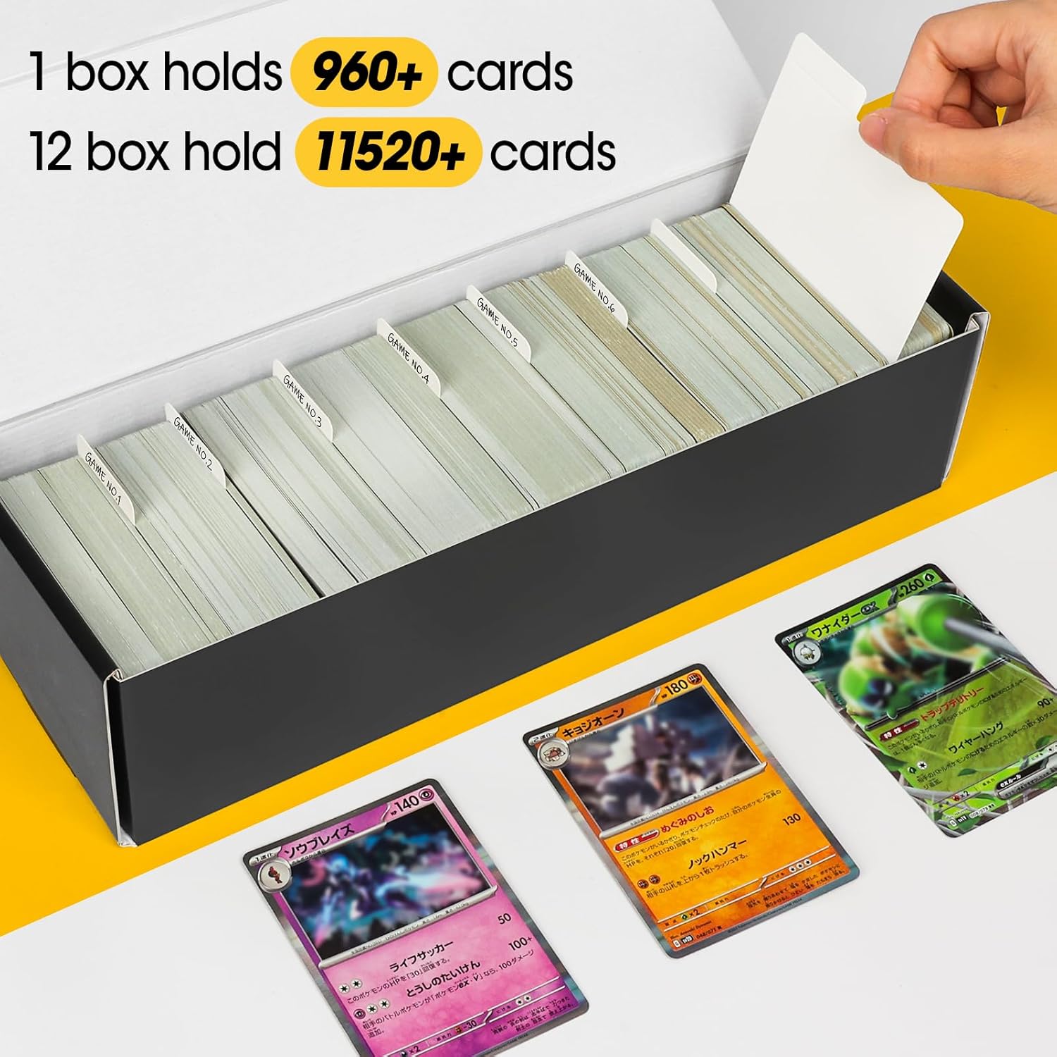 AZEN 12 Pack Card Storage Box for Trading Cards