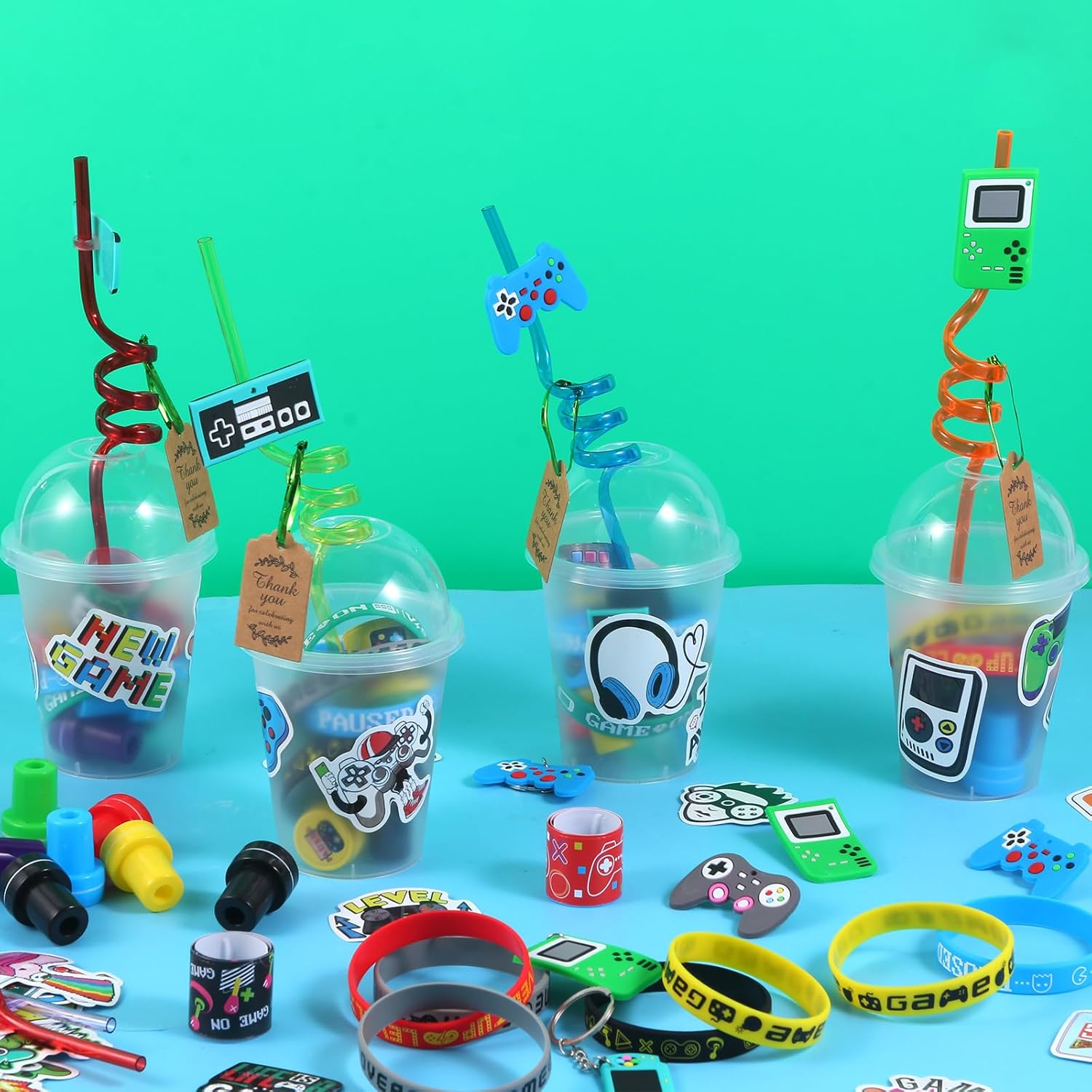 LiYiQ 292 Pcs Video Game Party Favors Set