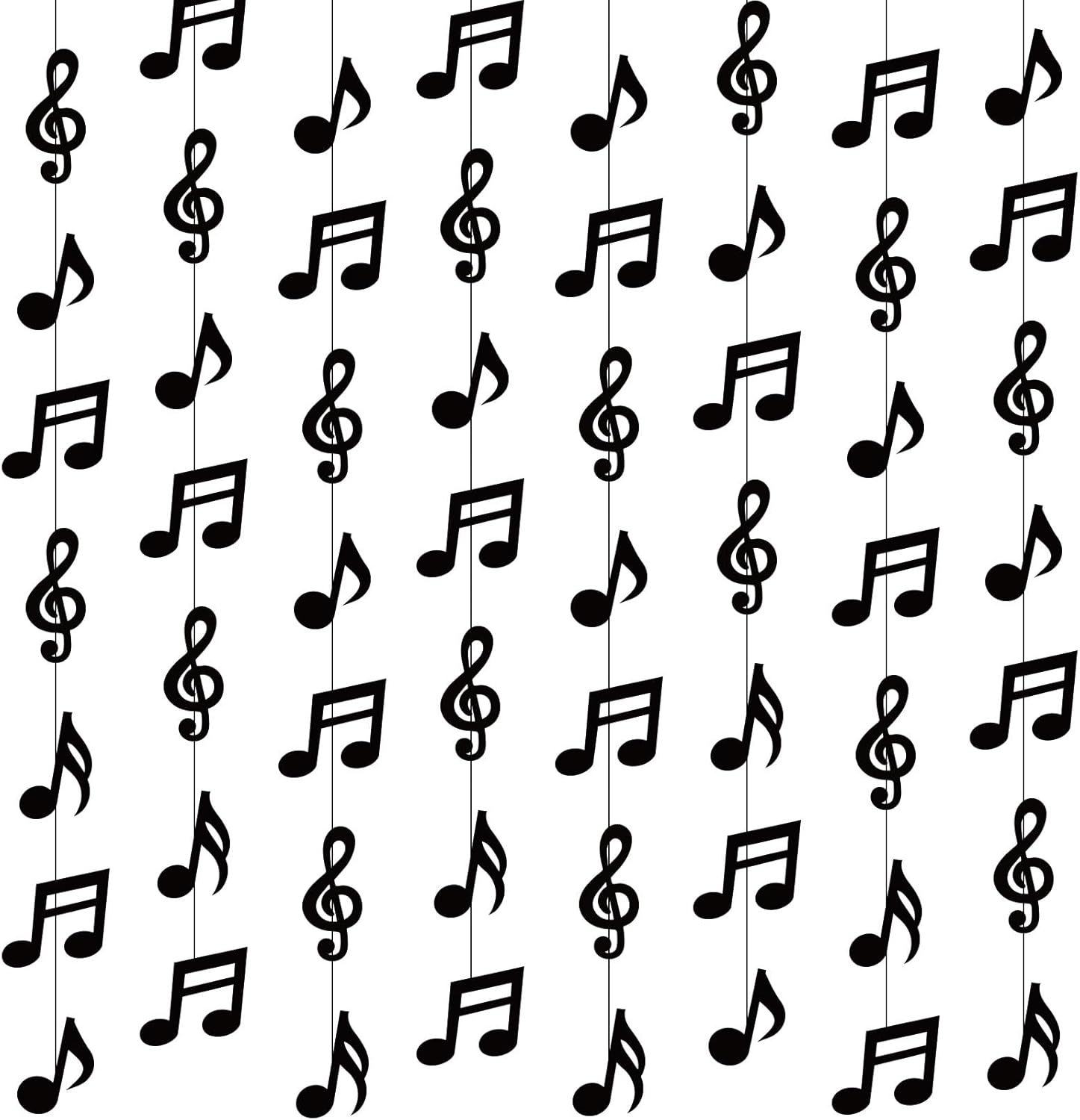 Cindeer Music Notes Party Decorations 8 Pcs Garland