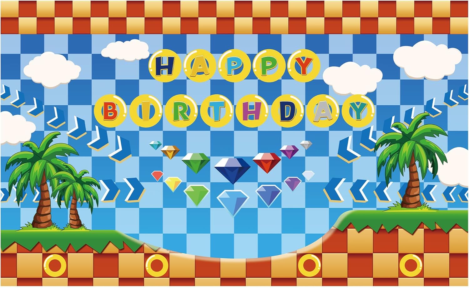 Happy Birthday Banner Decorations 708x433 Inch Hedgehog Themed Party Backdrop
