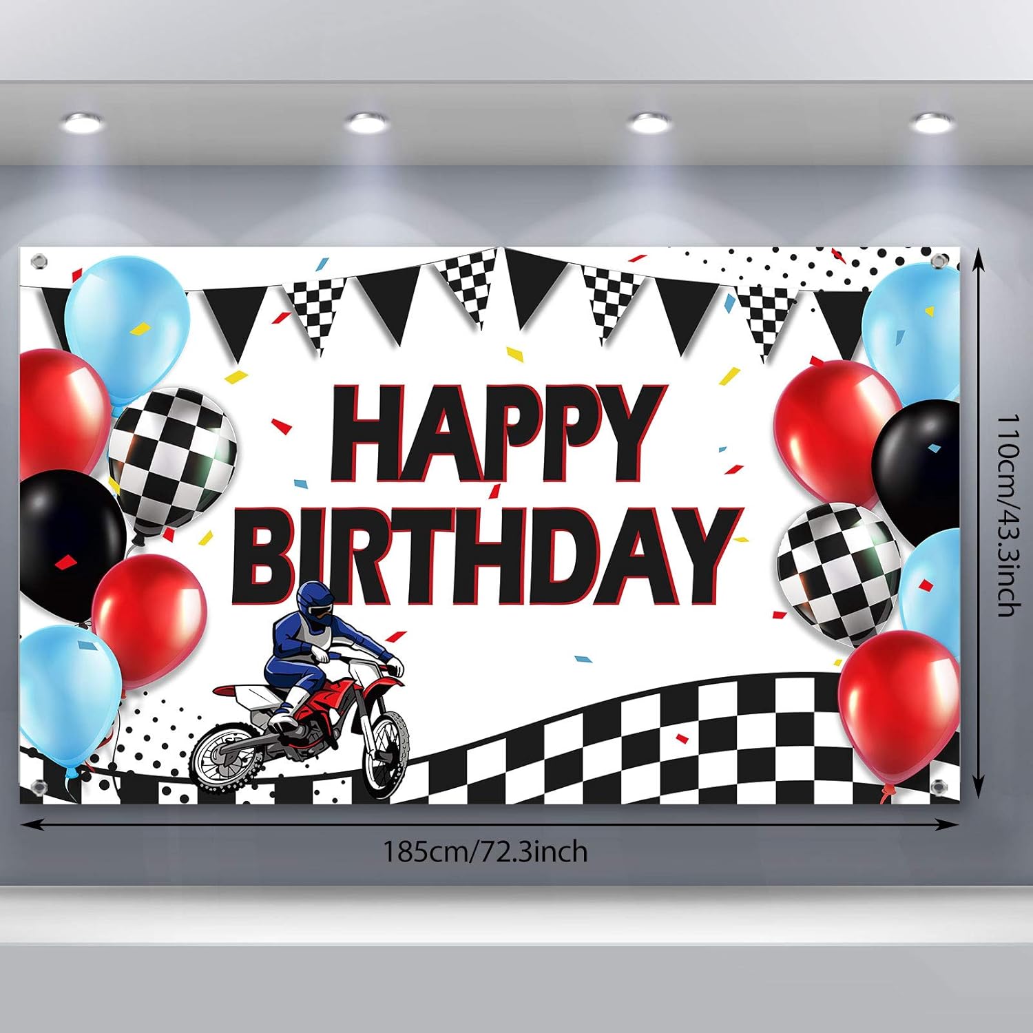Sumind Dirt Bike Themed Birthday Party Banner