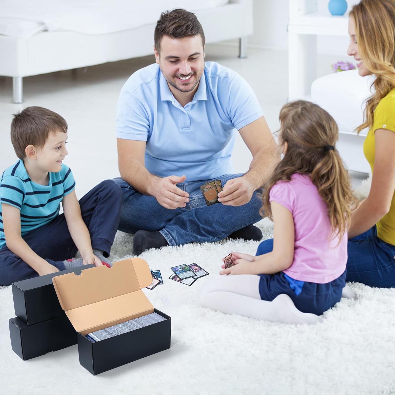 ZY PLUM 3 Pack Trading Card Storage Boxes