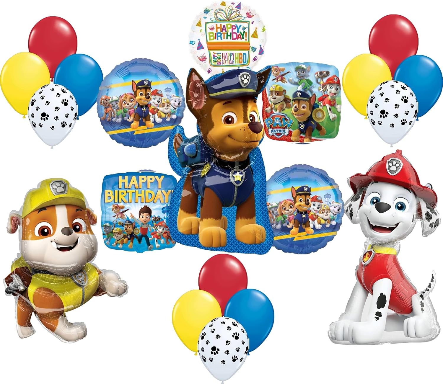 Anagram Paw Pups Birthday Balloon Bouquet Decorations