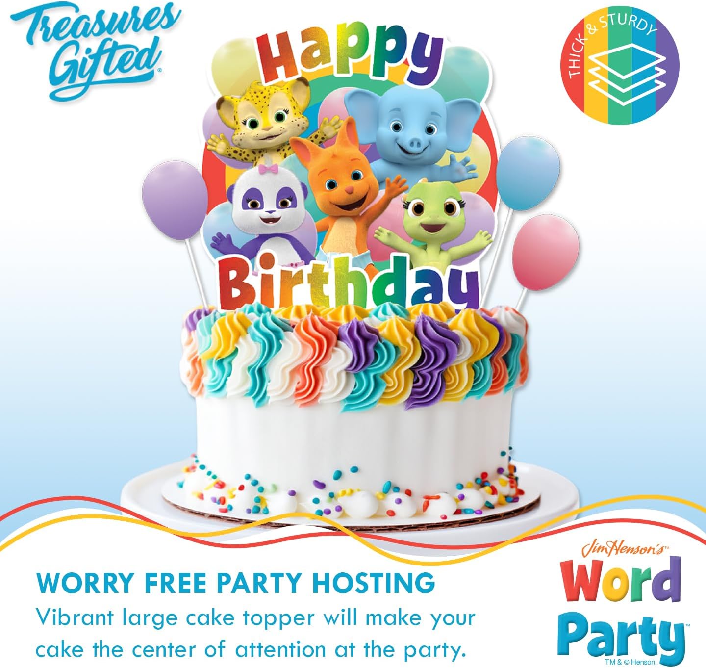 Treasures Gifted 1 Word Party Cake Topper