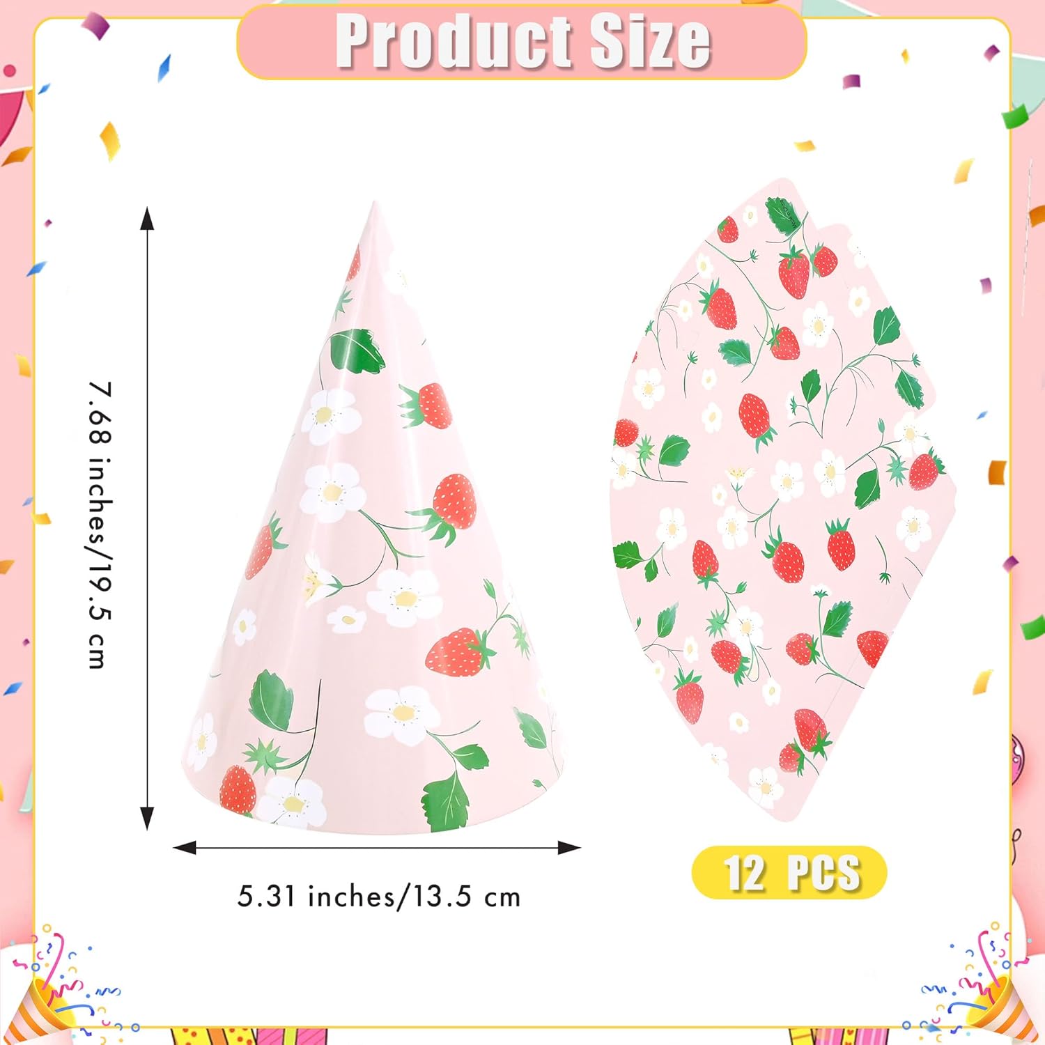CANREVEL 12PCS Party Hats for Kids and Adults