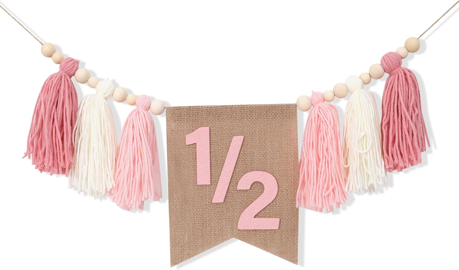 Wawuo Pink 12 Birthday High Chair Banner