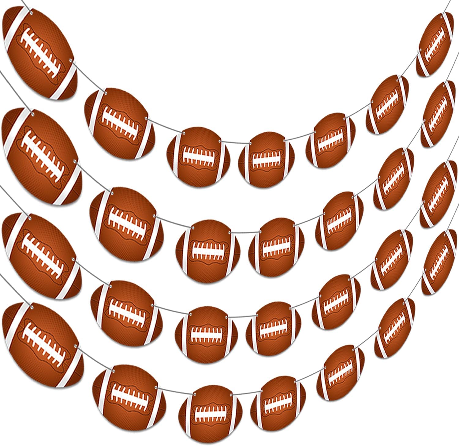 Candy Chef Football Party Banners 4PCS Pre-Strung Decorations