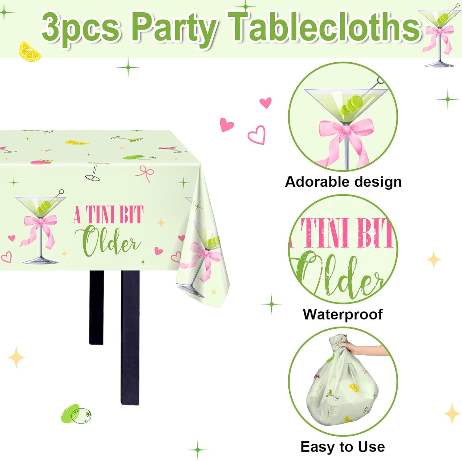 Avezano 3 Pcs Martini Tablecloths for Party Decorations
