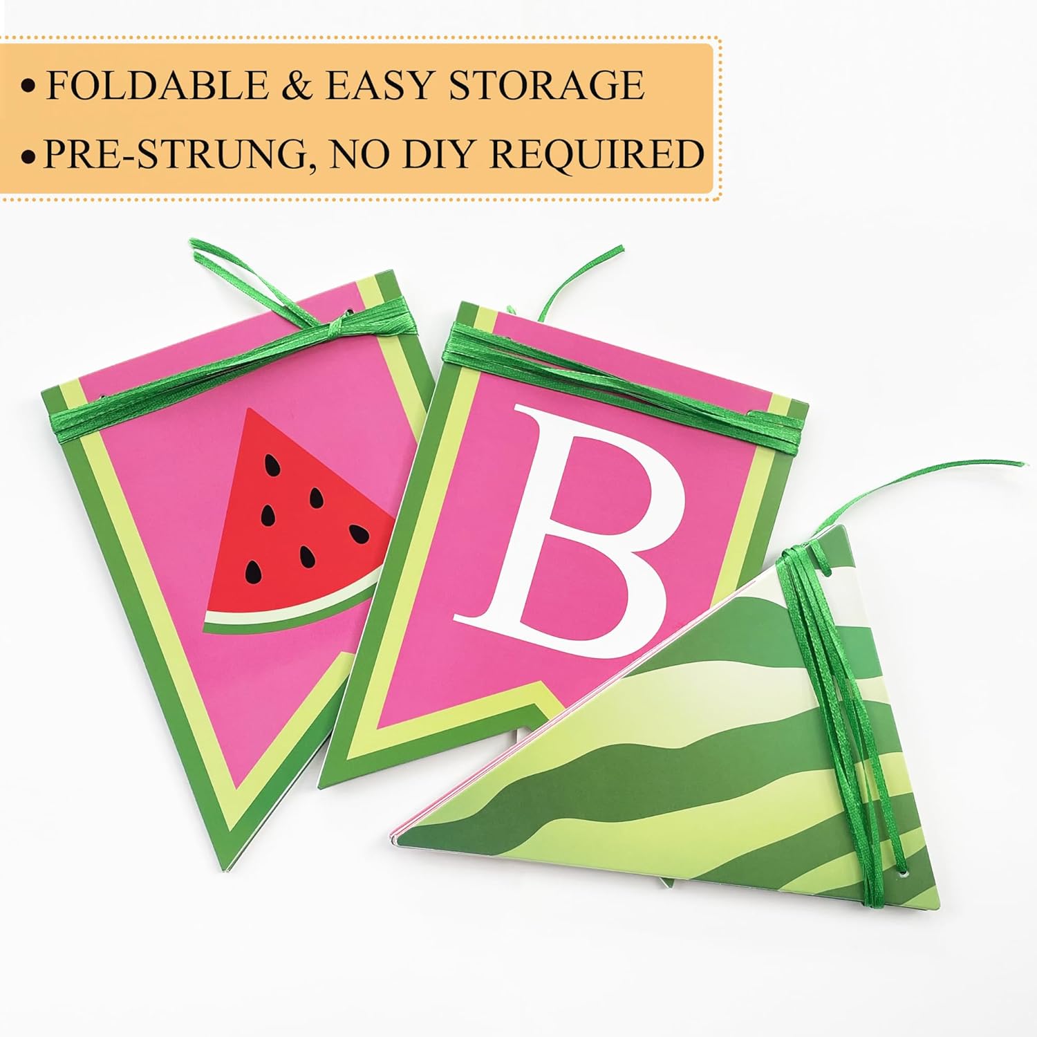 Uniwish Watermelon Birthday Banner Summer Decor