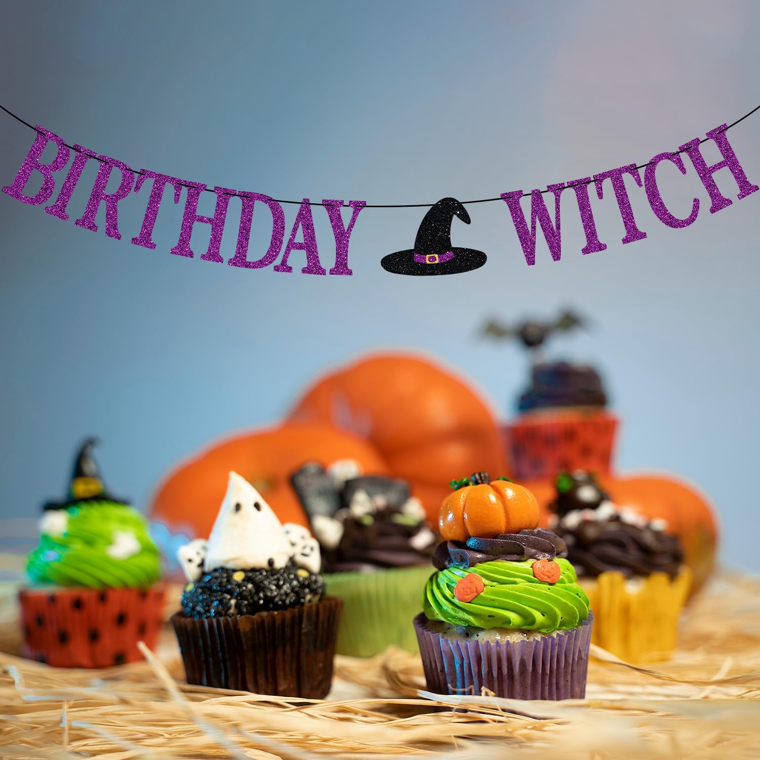 Birthday Witch Banner for Halloween Party
