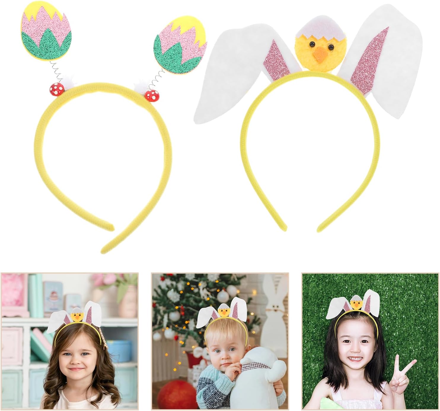LUOZZY 4 Pcs Plush Chicken Hair Clips for Kids
