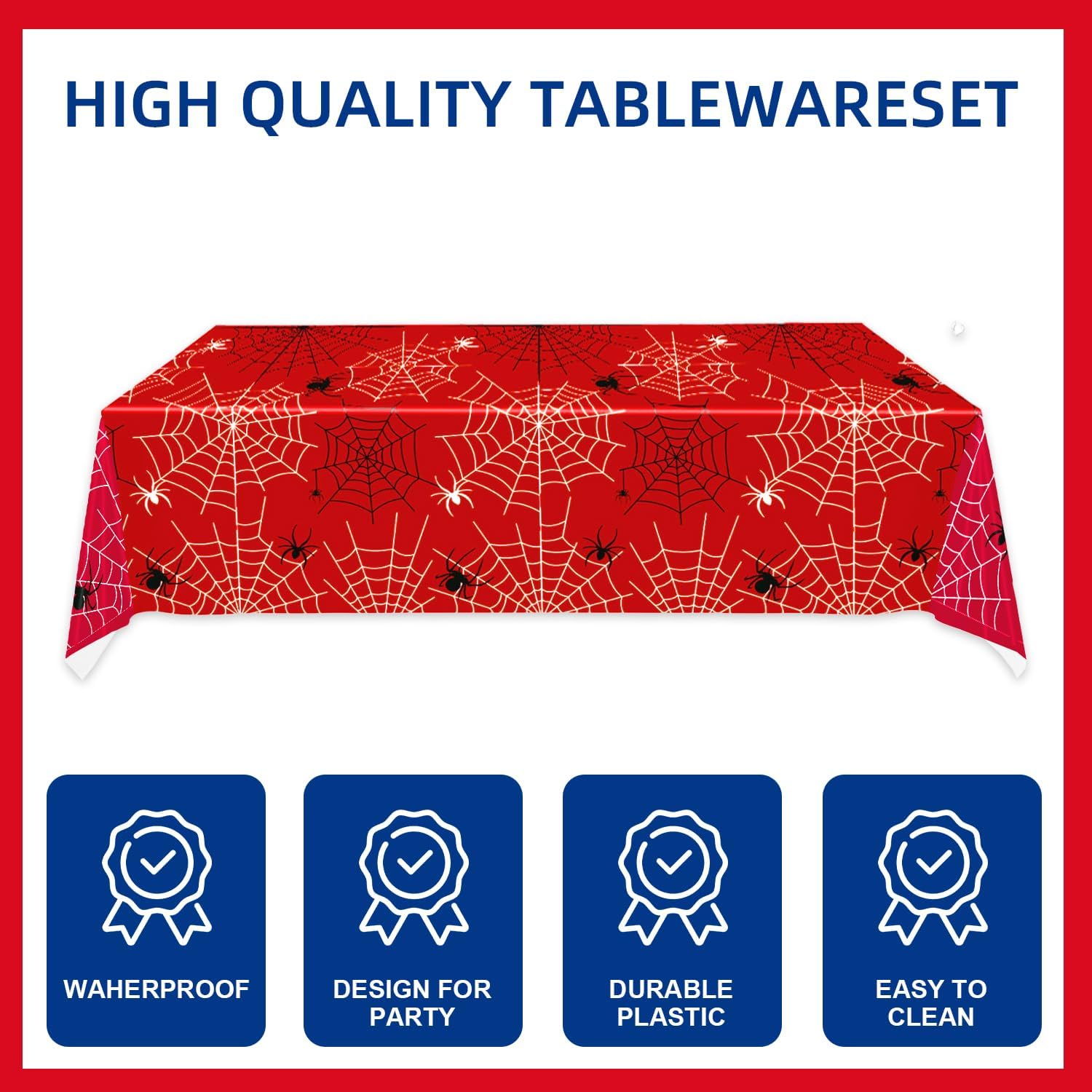 122pcs Spider Web Party Supplies Set for Halloween and Birthday