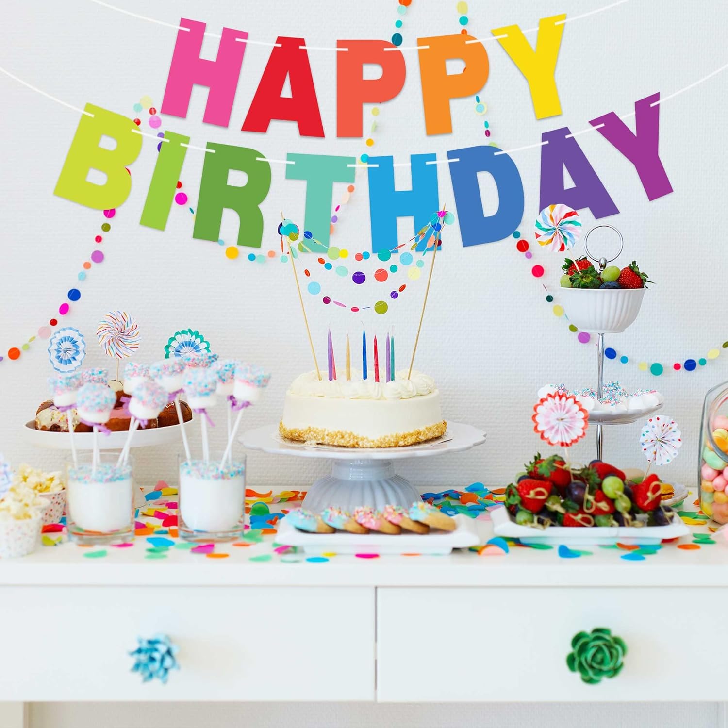 Pre-Strung Happy Birthday Banner - No DIY