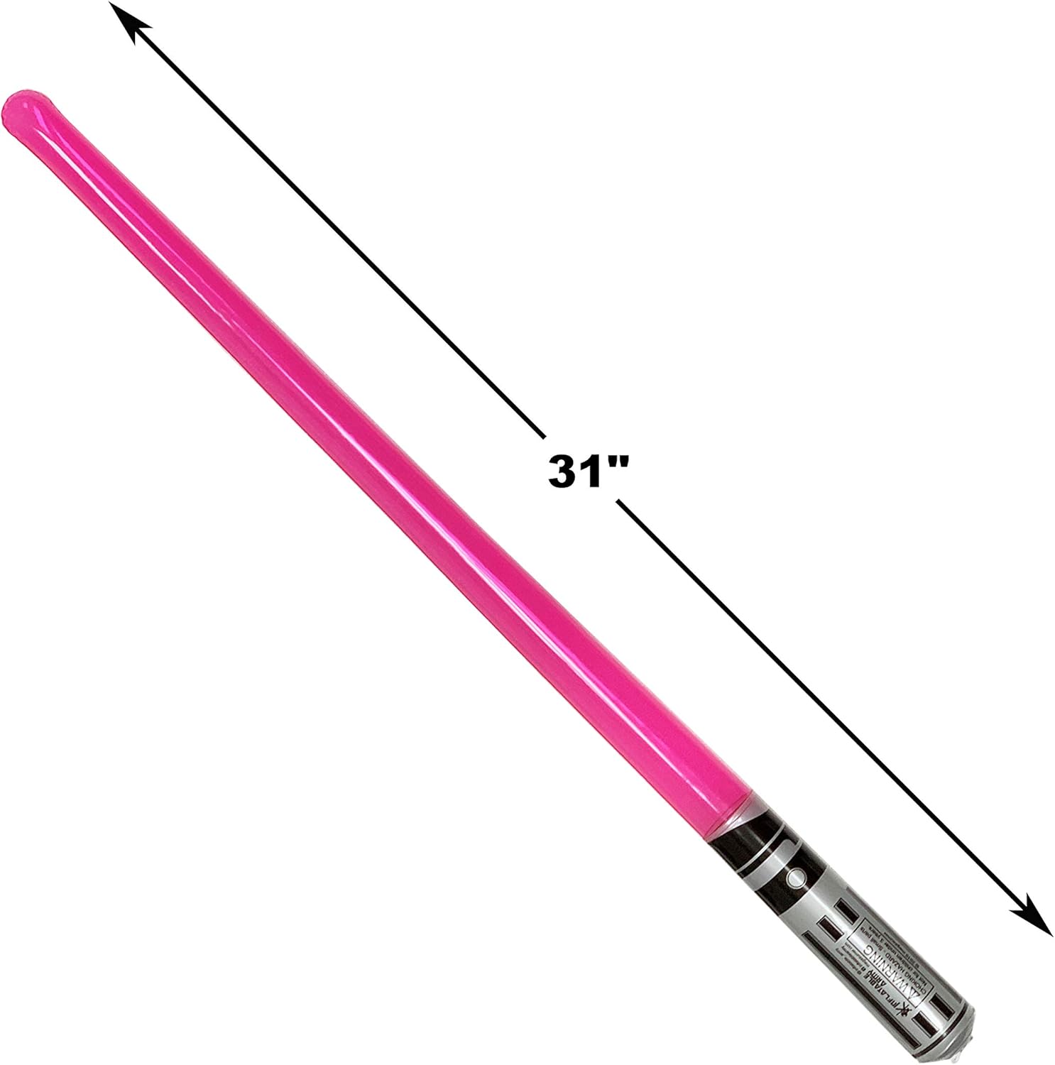 Pack of 12 Inflatable Party Lightsabers Rainbow Colors