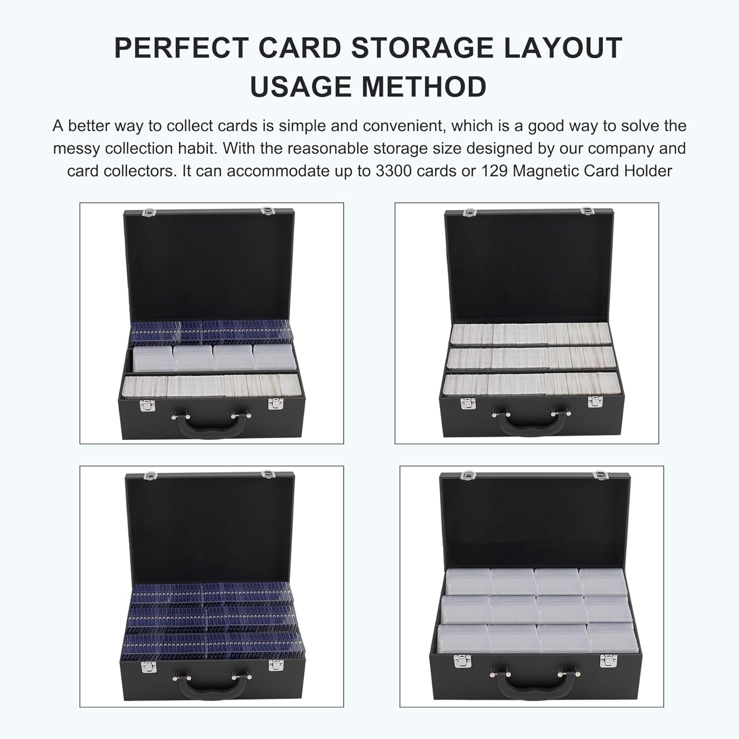 Leather Closure Card Storage Box for 3300 Trading Cards