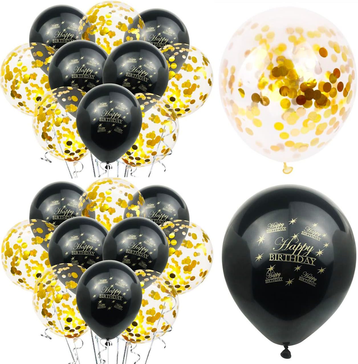 60th Birthday Decorations for Men with Gold Balloons