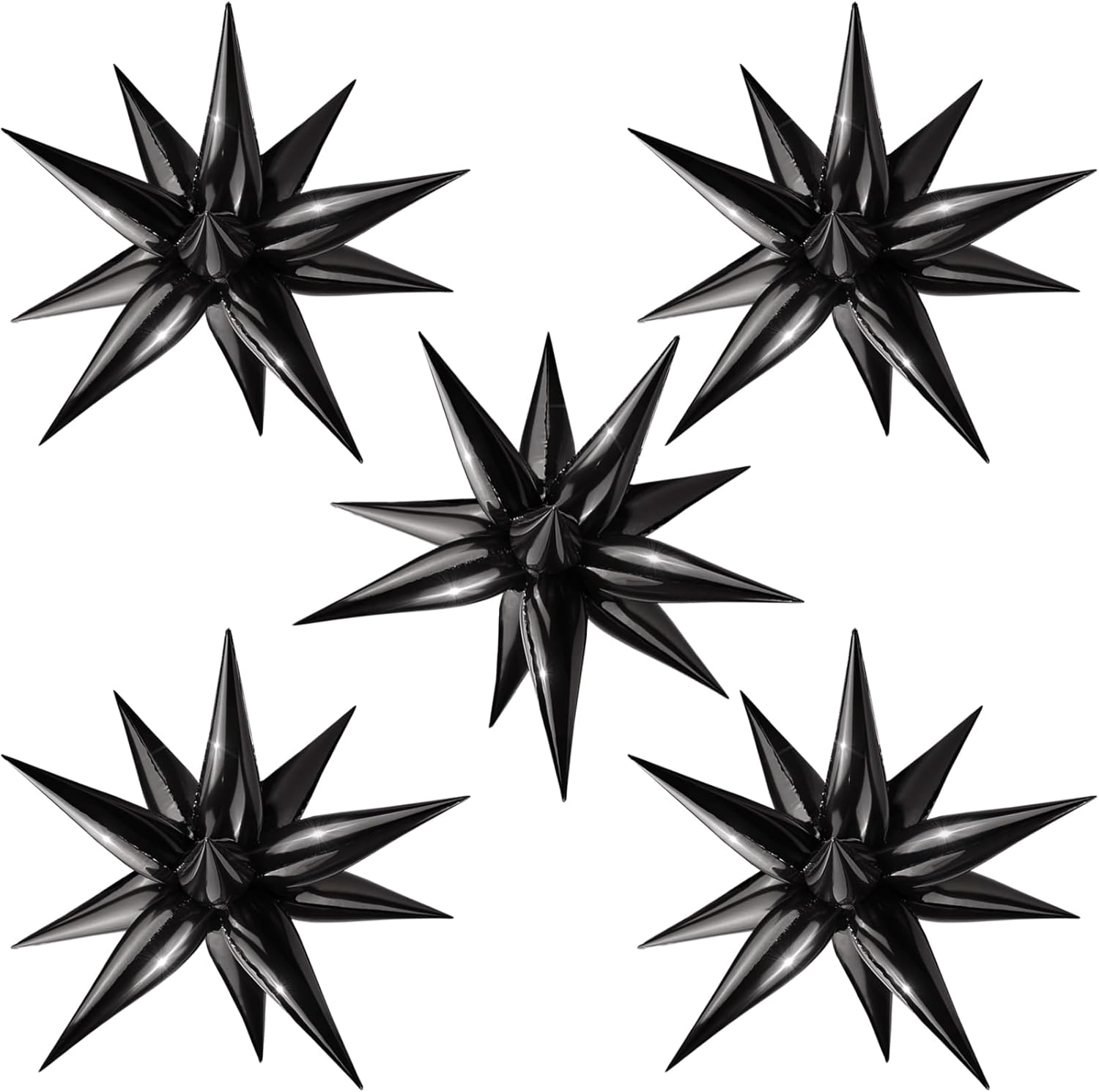 Moukiween 60 Pcs Black Star Balloons for Party Decorations