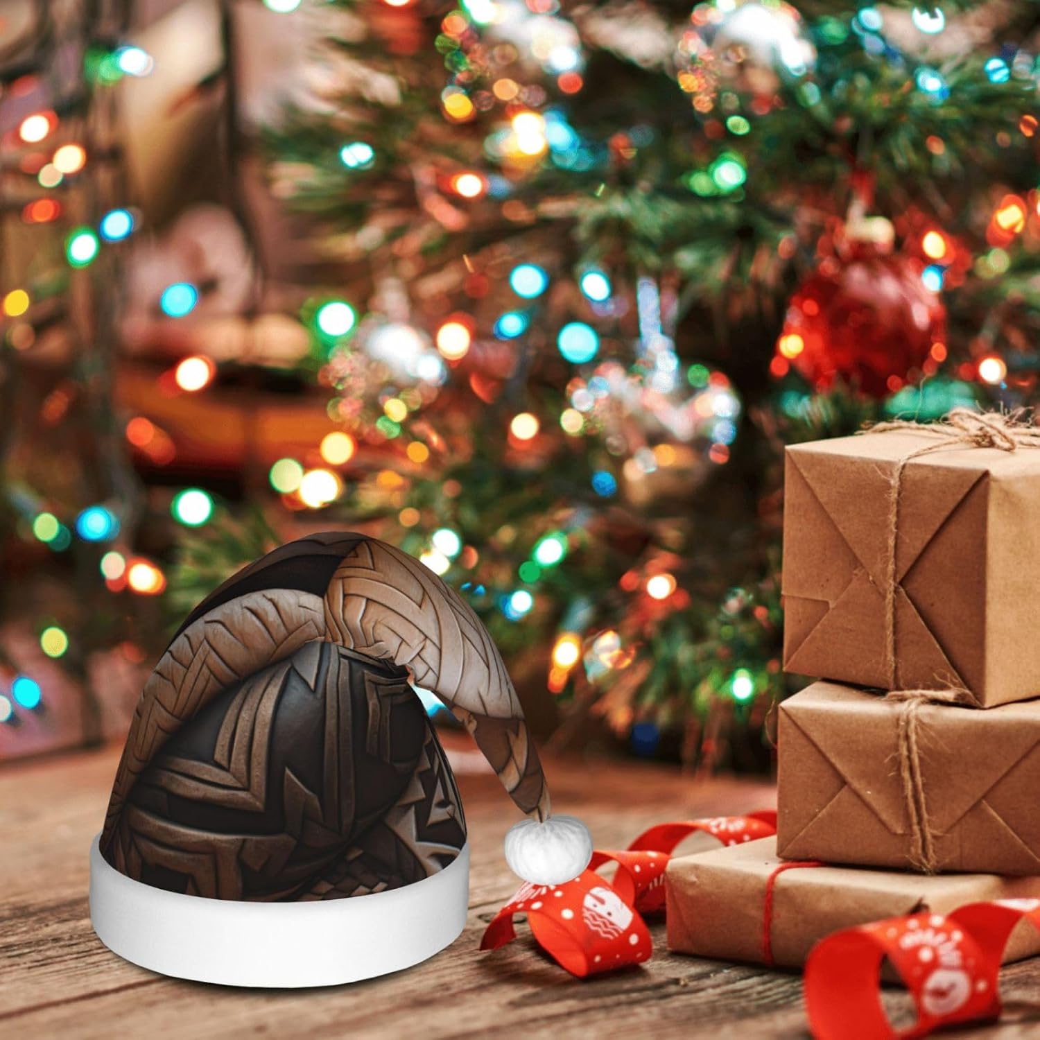 QINZHENG Music Guitar Santa Hat Personalized Christmas Decor