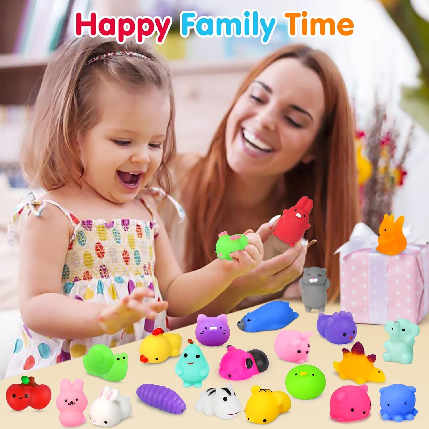 130PCS Mochi Squishy Toy Set Party Favors for Kids