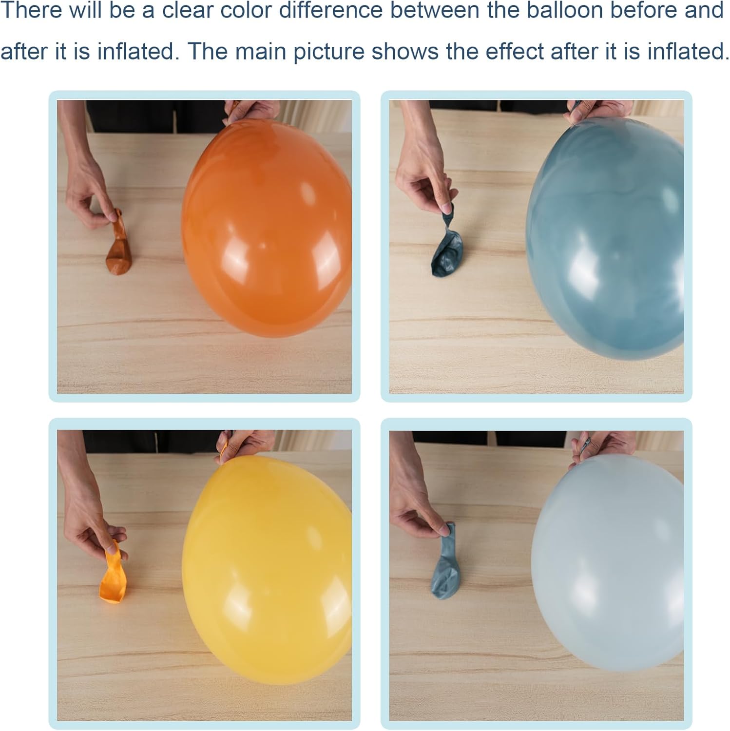 Retro Blue Yellow Orange Balloons 12 Inch Party Decoration