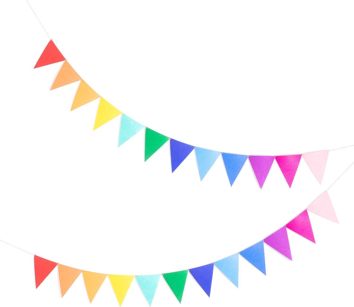 LOVENJOY 2 Rainbow Banners Felt Bunting Decorations