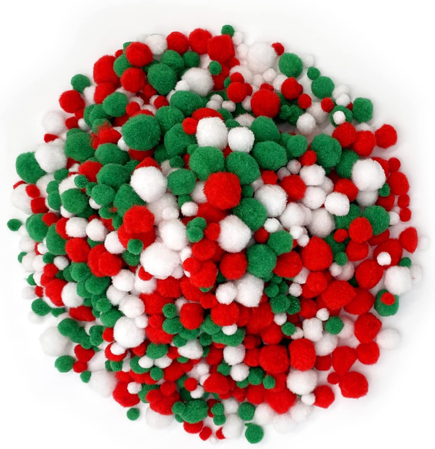 Lusy DM 1200 Piece Christmas Pom Poms Set