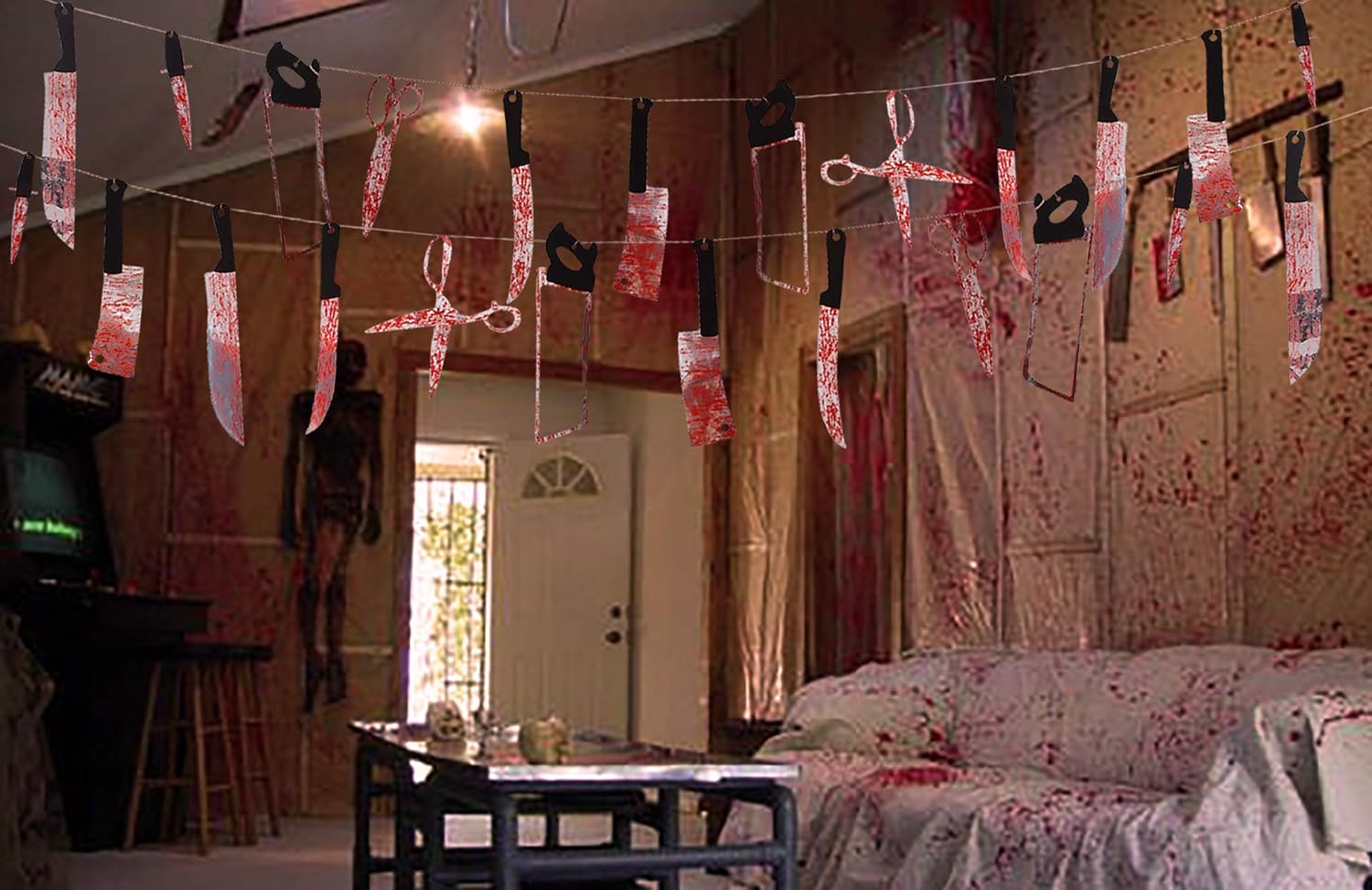 Halloween Bloody Banner Horror Garland Decor 4PCS