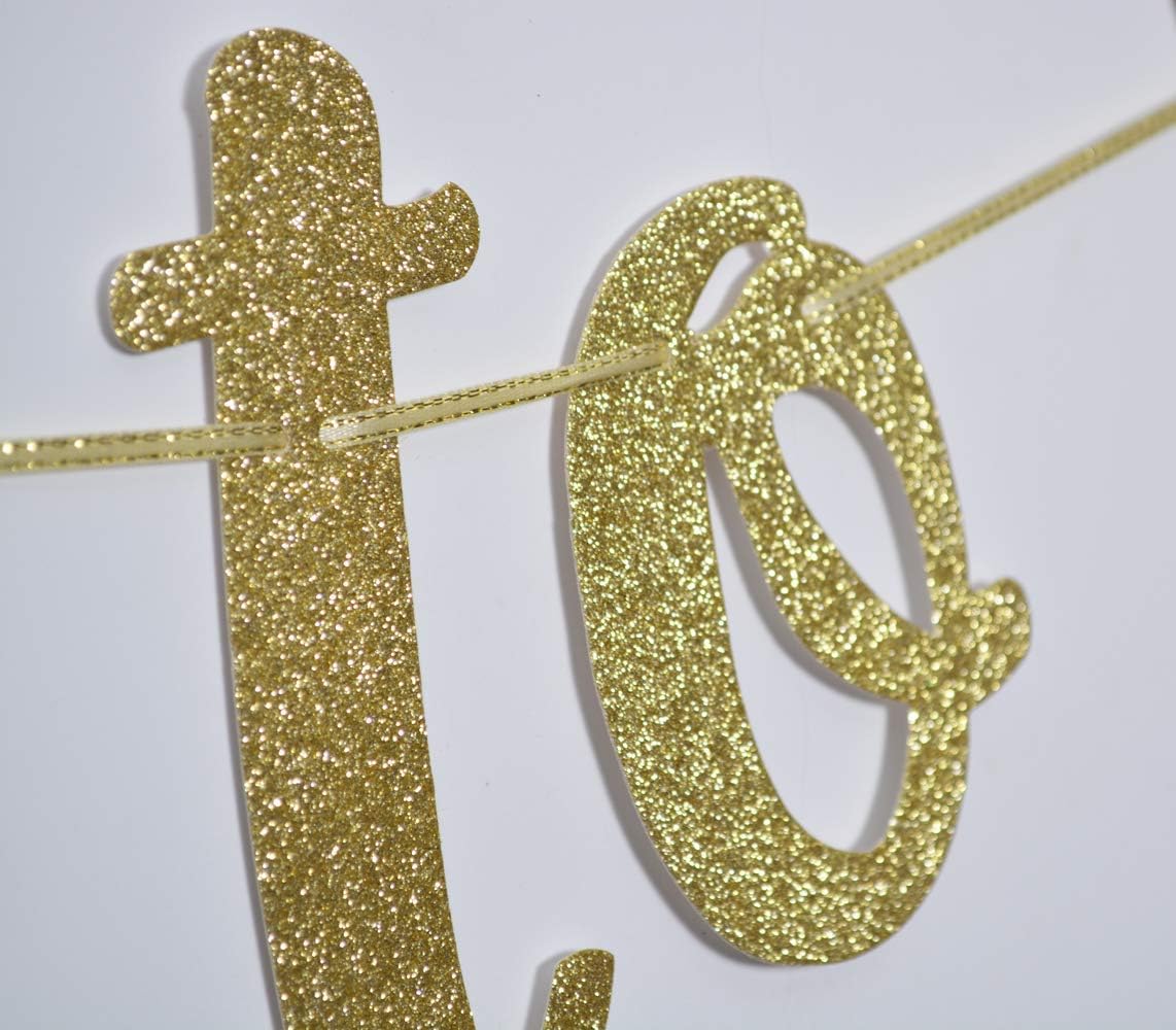 Qttier Gold Glitter Groom to Be Banner