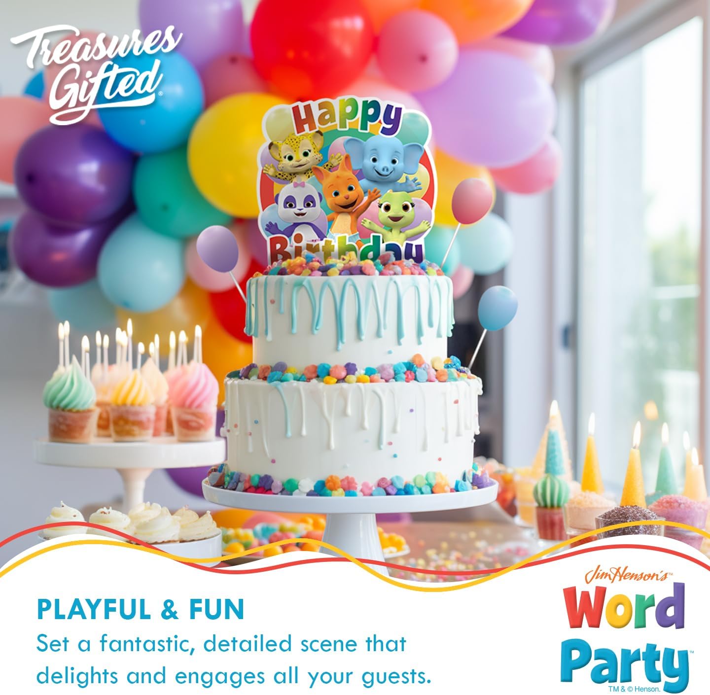Treasures Gifted 1 Word Party Cake Topper