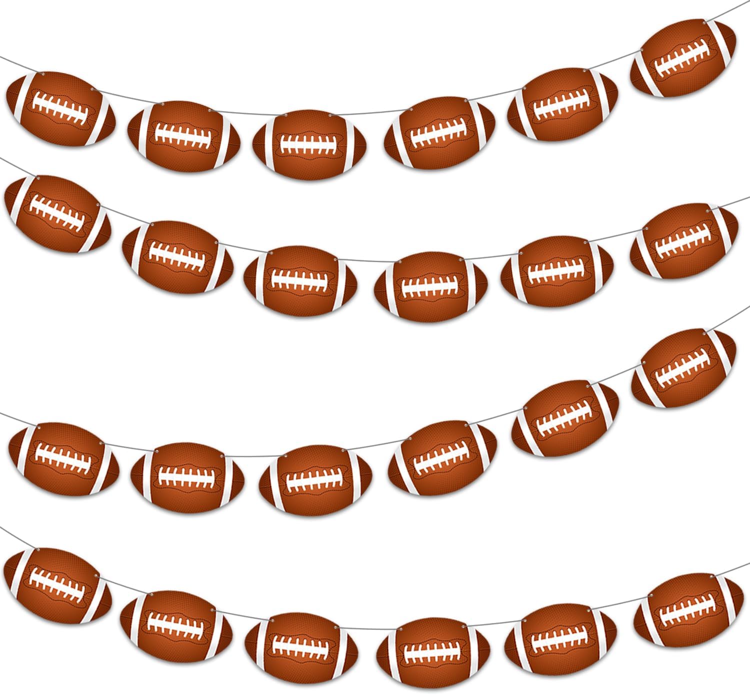 Candy Chef Football Party Banners 4PCS Pre-Strung Decorations