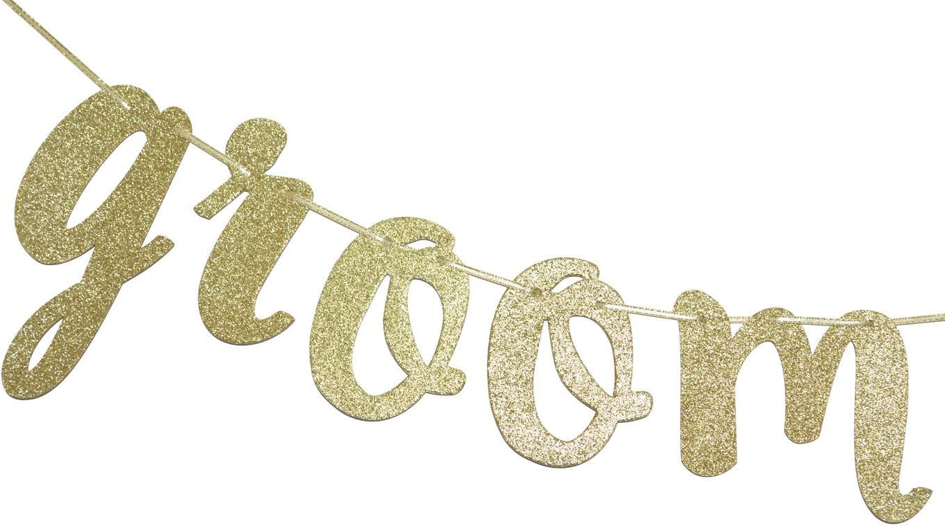 Qttier Gold Glitter Groom to Be Banner