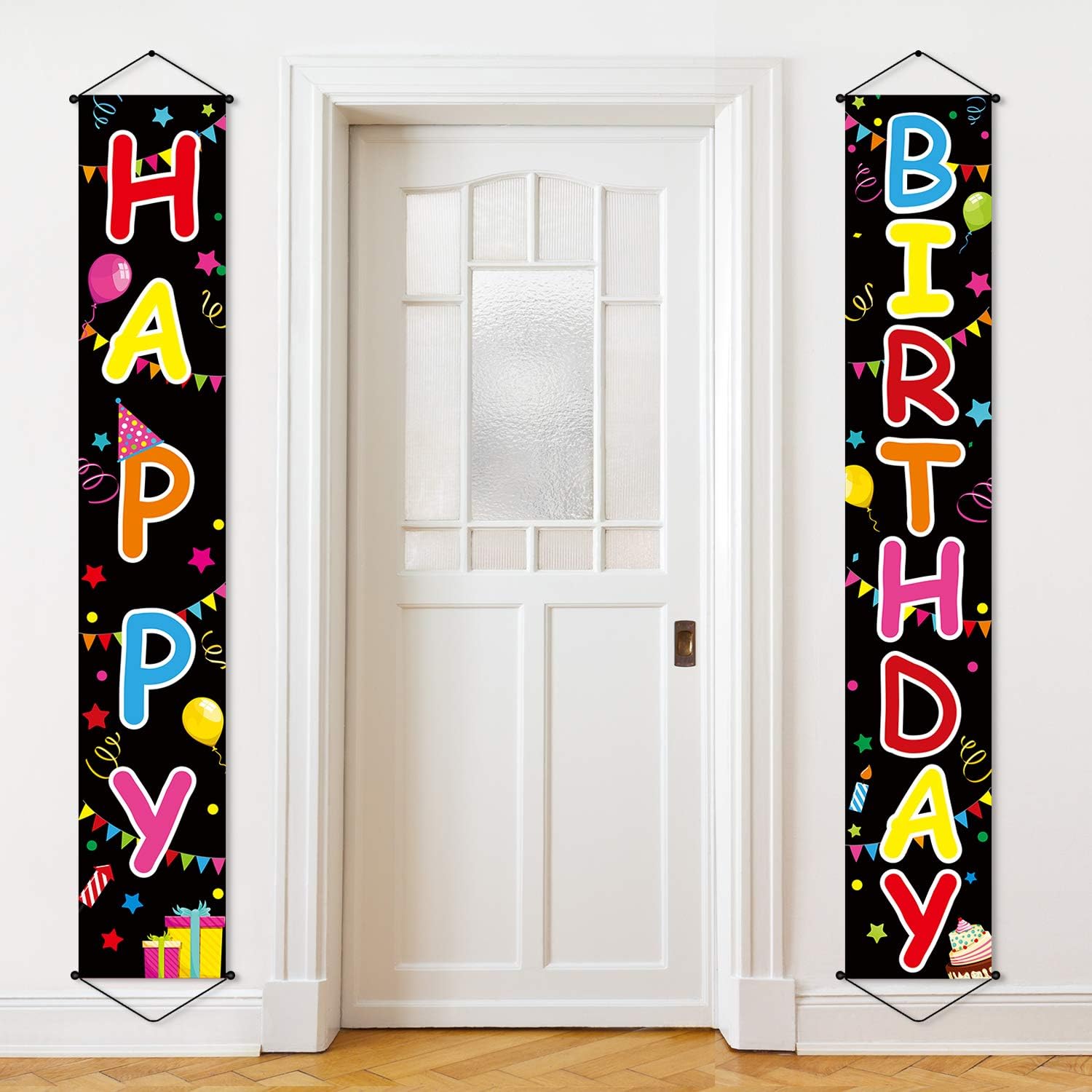 Tatuo Colorful Happy Birthday Door Banner Set