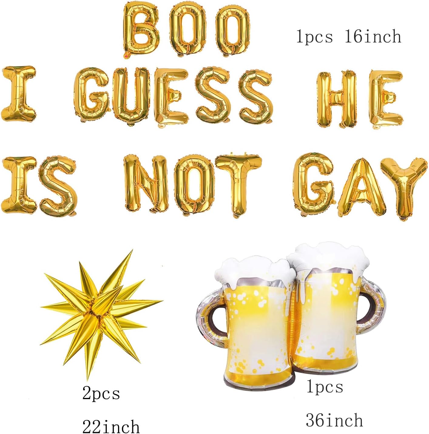 Funny Bachelor Party Gold Glitter Banner