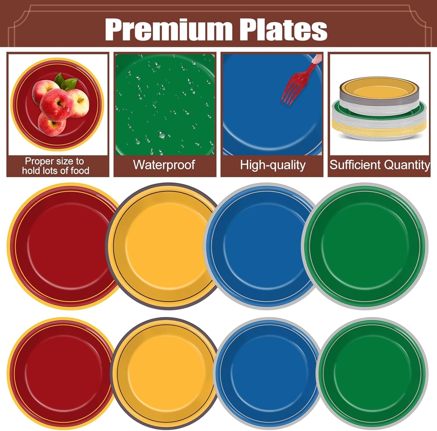 96Pcs Wizard School Party Plates and Napkins Set