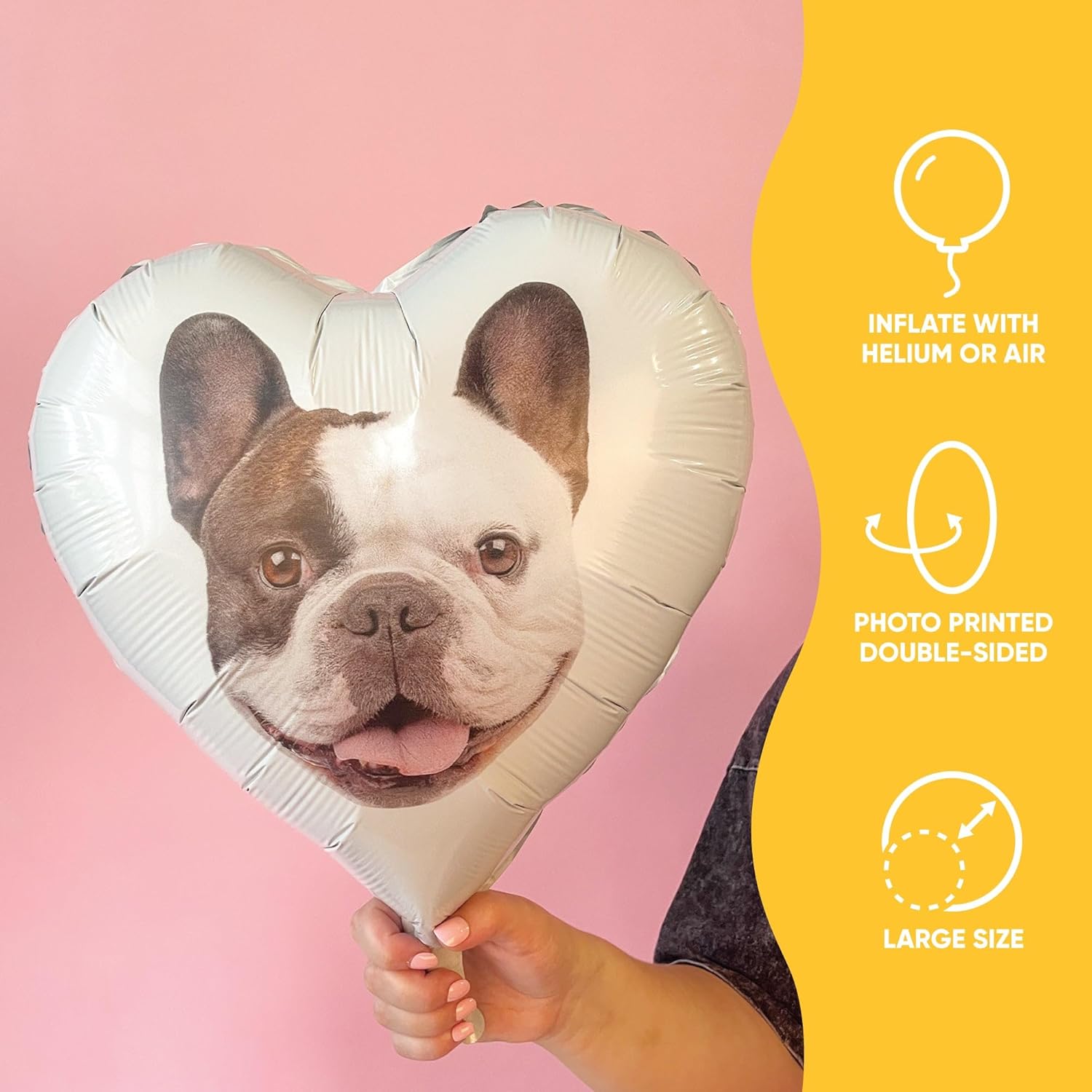 Personalized Fun Face Heart Balloon Custom Birthday Decor