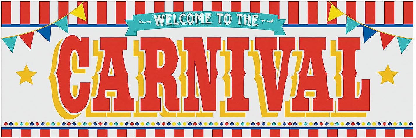 Carnival Welcome Party Banner 6 Feet Long
