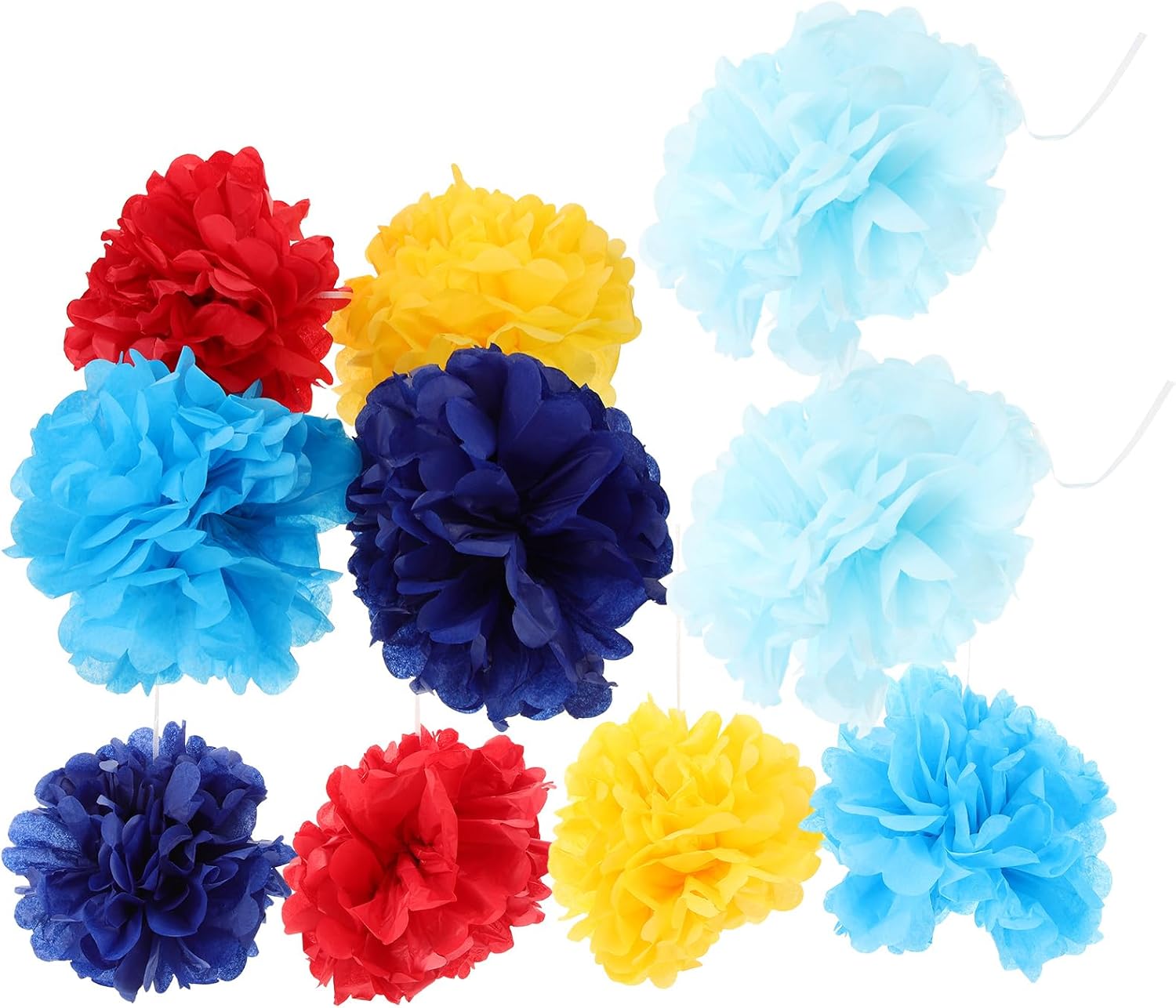 LUOZZY 10Pcs Tissue Pom Poms Decorations