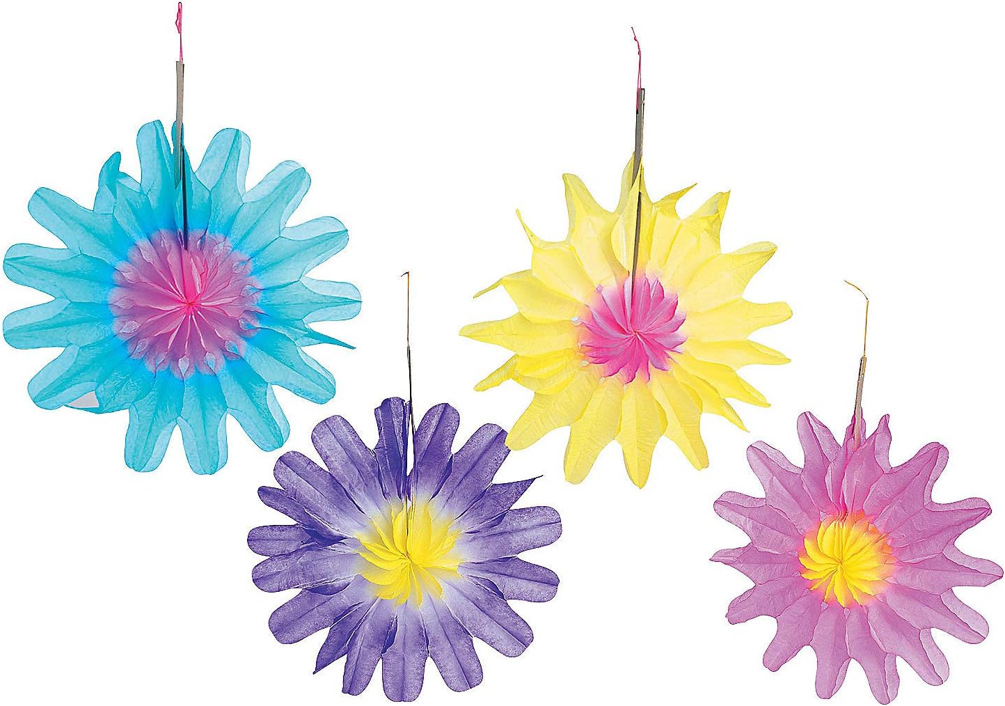 Fun Express Tissue Flower Decorations 12 Pieces