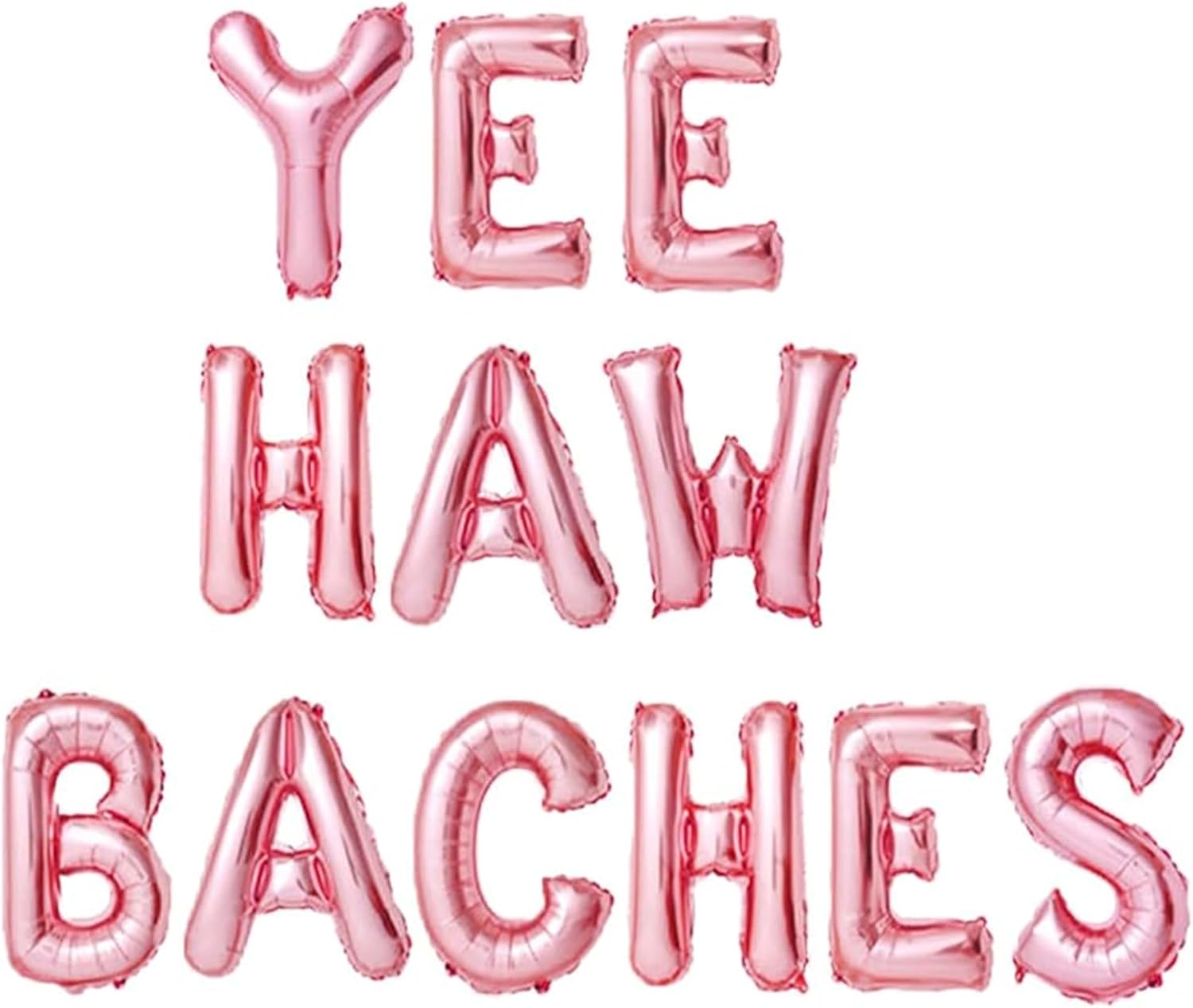 Rose Gold Yee Haw Balloons Bachelorette Decor