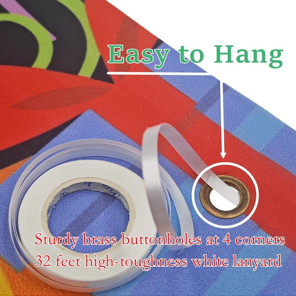 Happy Birthday Yard Banner 118x197 Inches